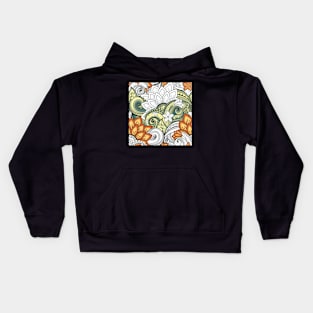 Paisley Print with Vintage Floral Motifs Kids Hoodie